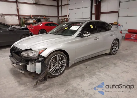 2014 Infiniti Q50 Hybrid Premium/Sport z USA, uszkodzony, nr VIN JN1AV7AR1EM703282